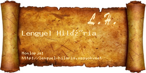 Lengyel Hilária névjegykártya